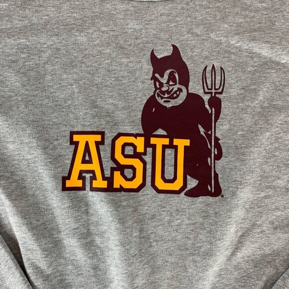 Arizona State Sun Devils NCAA Retro Gray Adidas Crewneck Sweatshirt Mens 2XL XXL - Picture 2 of 7
